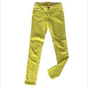 Rag & Bone bright yellow legging jegging jeans size 24